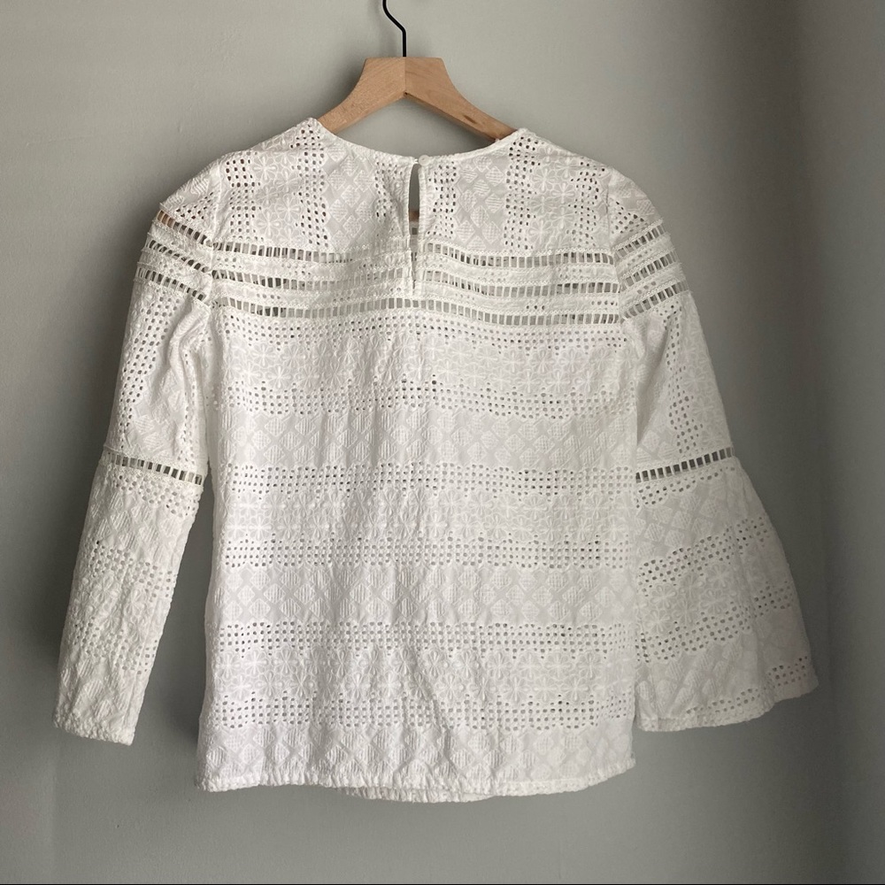 BA&SH Lace Blouse White Gianna Blouse - Picture 2 of 8